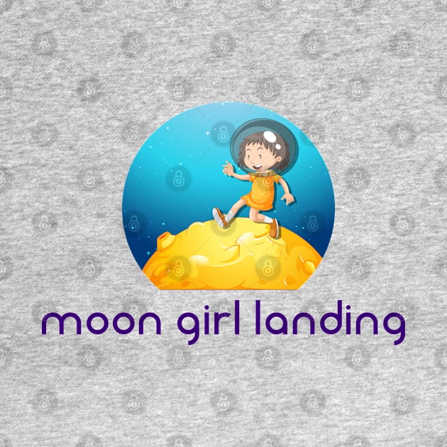 Moon Girl Landing, Girl Astronaut, Space Girl Aesthetic, Space Flight by ShirtyArt